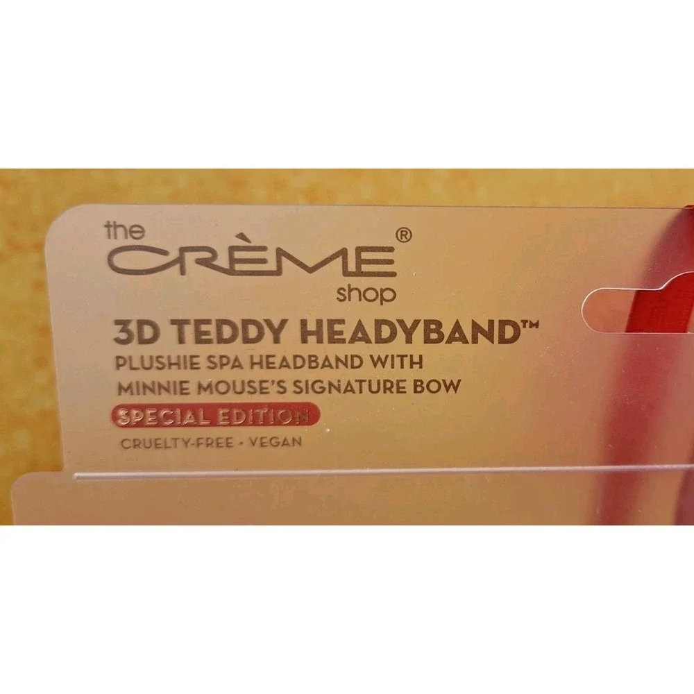 DISNEY The Creme Shop x Minnie Mouse 3D Teddy‎ Spa Headband with Red Bow